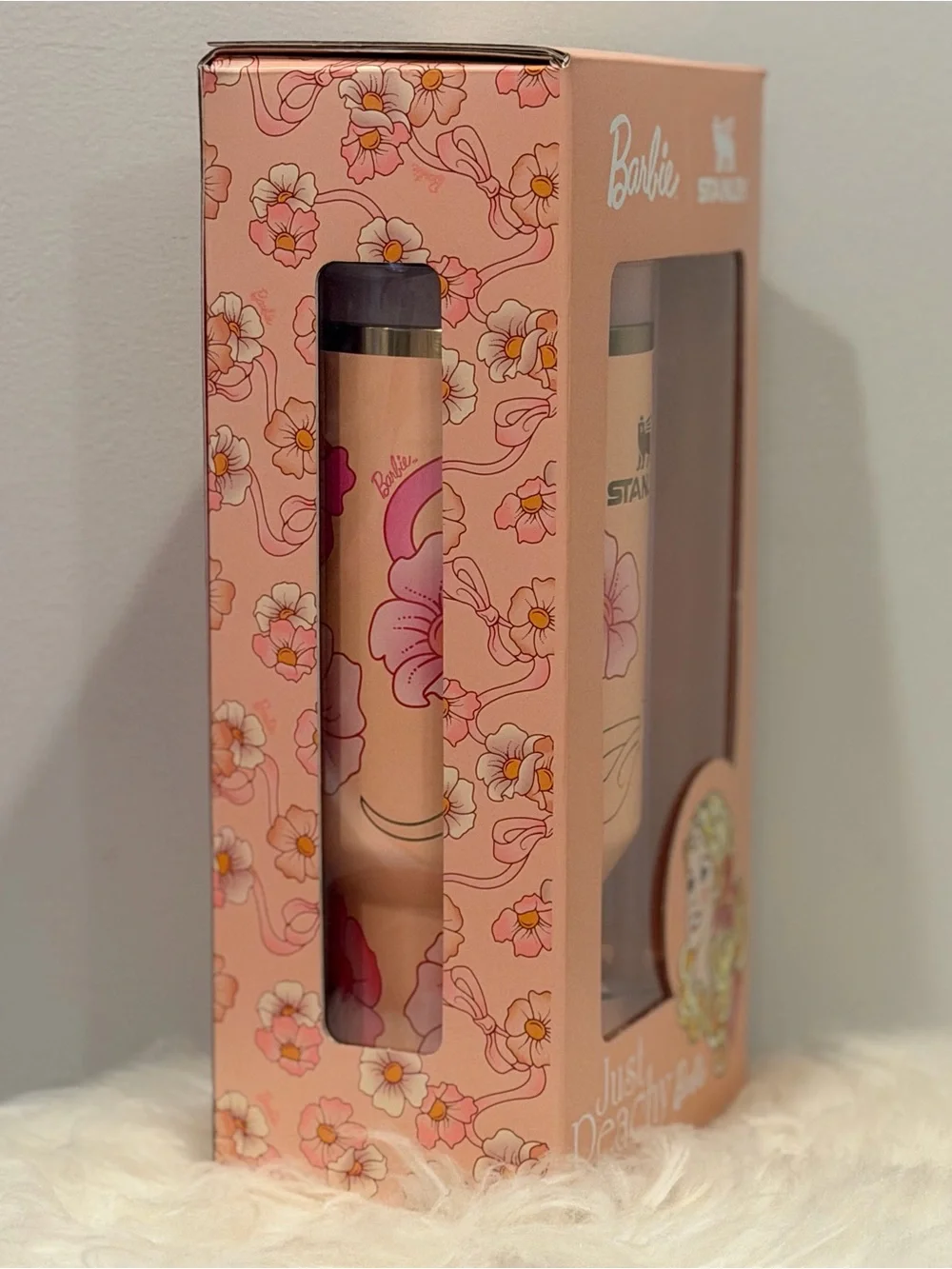 Stanley x Barbie 'Just Peachy' Flowstate Quencher 40oz